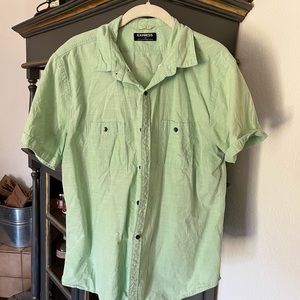 Mens Large Express short sleeved button down